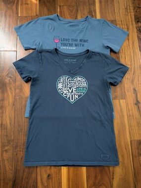 Life Is Good Blue Graphic Tees